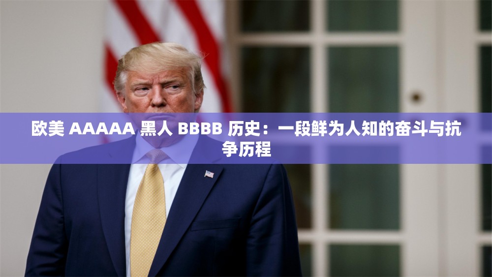 欧美 AAAAA 黑人 BBBB 历史：一段鲜为人知的奋斗与抗争历程