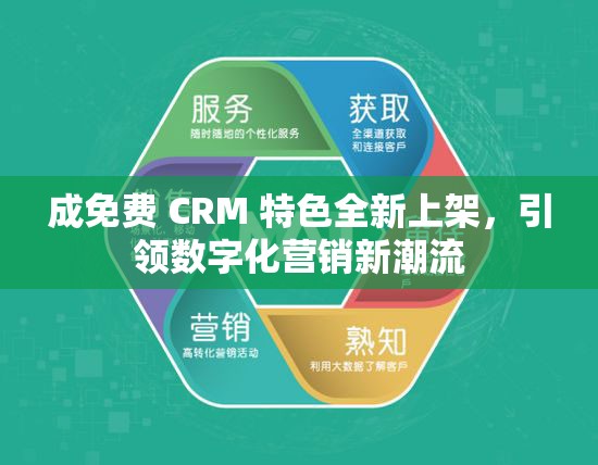 成免费 CRM 特色全新上架，引领数字化营销新潮流