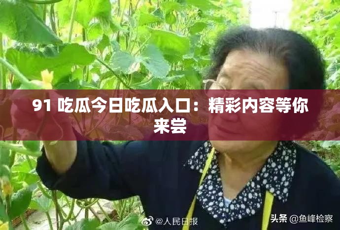 91 吃瓜今日吃瓜入口：精彩内容等你来尝