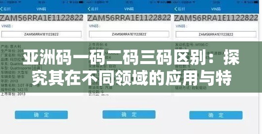 亚洲码一码二码三码区别：探究其在不同领域的应用与特点