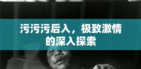 污污污后入，极致激情的深入探索