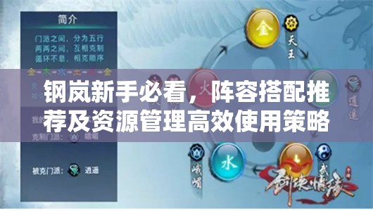 钢岚新手必看，阵容搭配推荐及资源管理高效使用策略，助你避免资源浪费