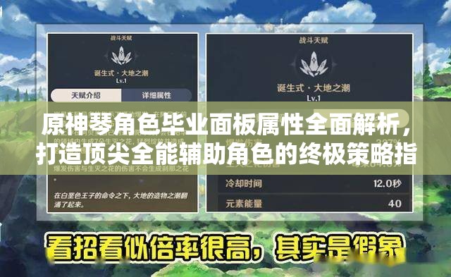 原神琴角色毕业面板属性全面解析，打造顶尖全能辅助角色的终极策略指南