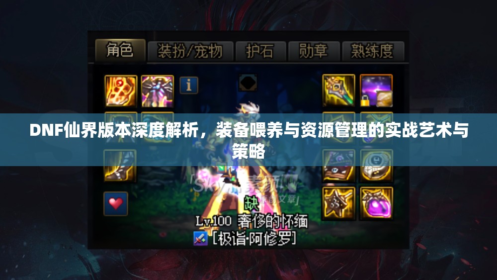 DNF仙界版本深度解析，装备喂养与资源管理的实战艺术与策略