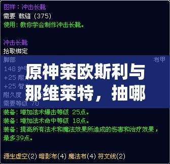 原神莱欧斯利与那维莱特，抽哪个好？资源管理与角色特性深度解析