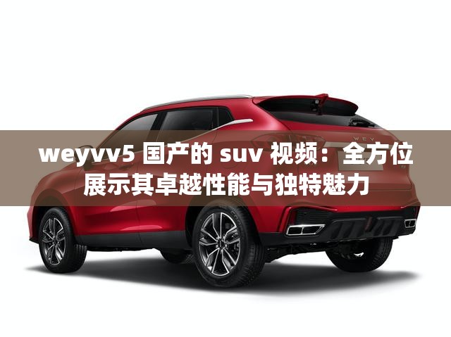 weyvv5 国产的 suv 视频：全方位展示其卓越性能与独特魅力