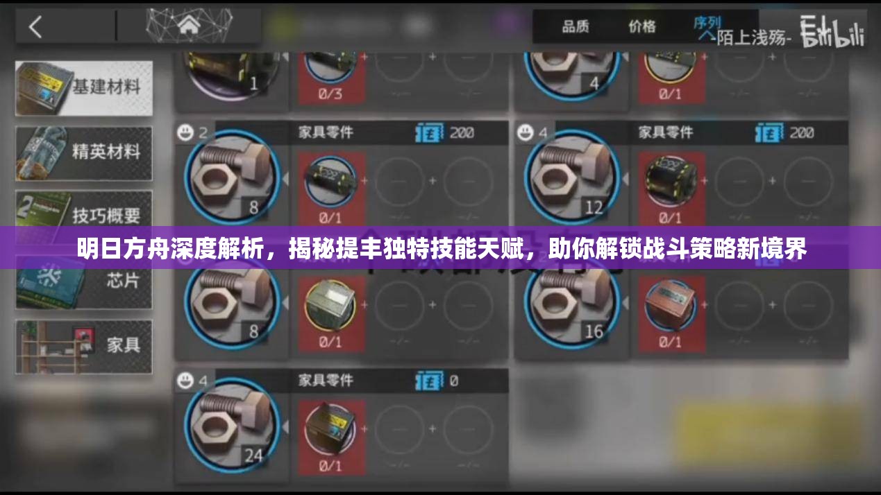 明日方舟深度解析，揭秘提丰独特技能天赋，助你解锁战斗策略新境界