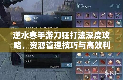 逆水寒手游刀狂打法深度攻略，资源管理技巧与高效利用策略，实现战斗价值最大化