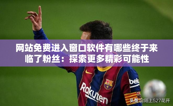 网站免费进入窗口软件有哪些终于来临了粉丝：探索更多精彩可能性