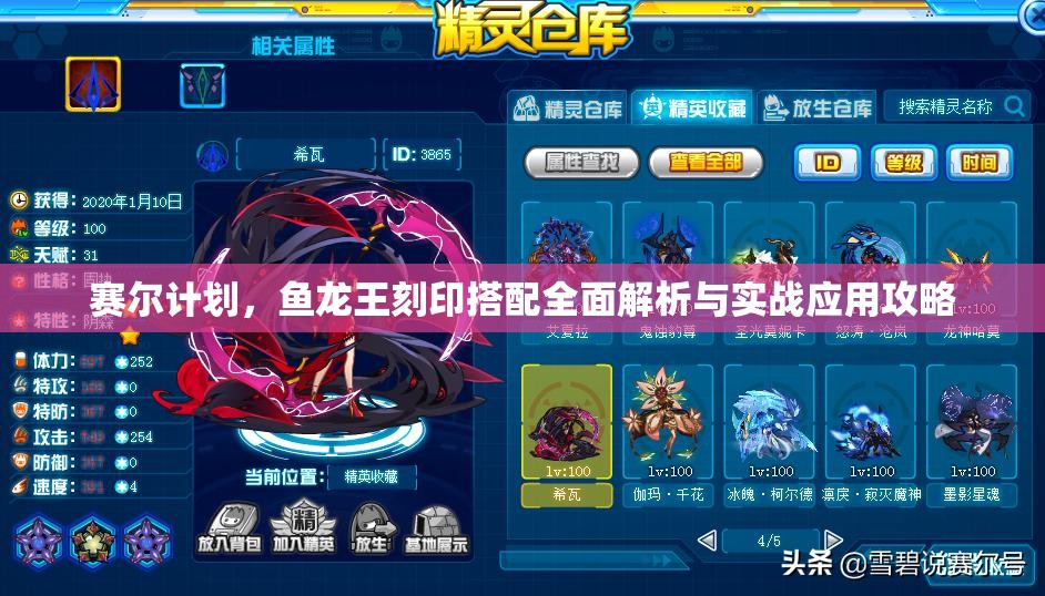 赛尔计划，鱼龙王刻印搭配全面解析与实战应用攻略