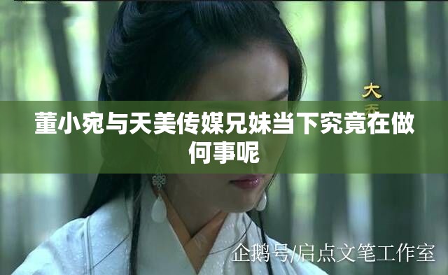 董小宛与天美传媒兄妹当下究竟在做何事呢