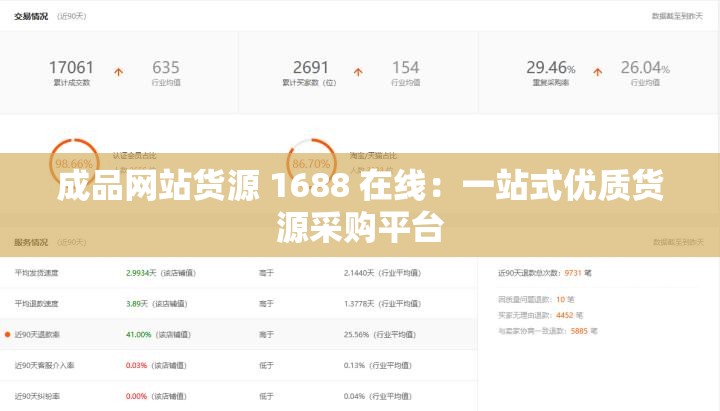 成品网站货源 1688 在线：一站式优质货源采购平台