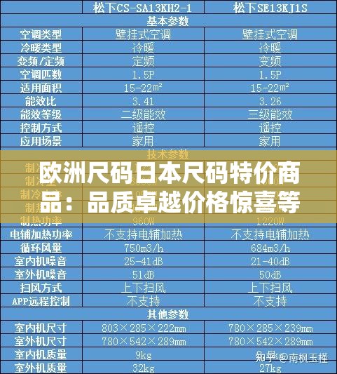 欧洲尺码日本尺码特价商品：品质卓越价格惊喜等你来选