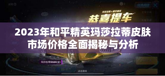 2023年和平精英玛莎拉蒂皮肤市场价格全面揭秘与分析