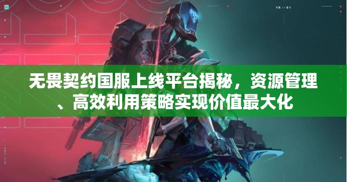 无畏契约国服上线平台揭秘，资源管理、高效利用策略实现价值最大化