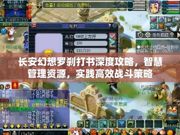 长安幻想罗刹打书深度攻略，智慧管理资源，实践高效战斗策略