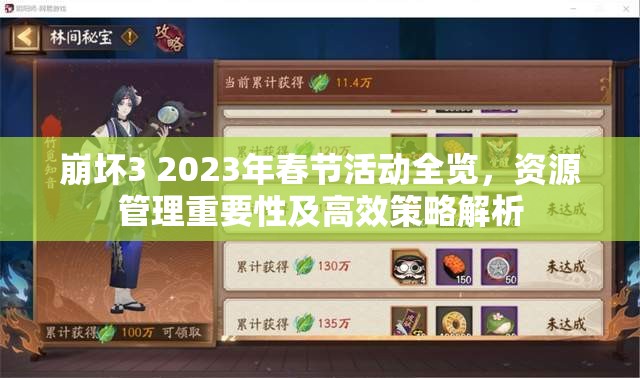 崩坏3 2023年春节活动全览，资源管理重要性及高效策略解析