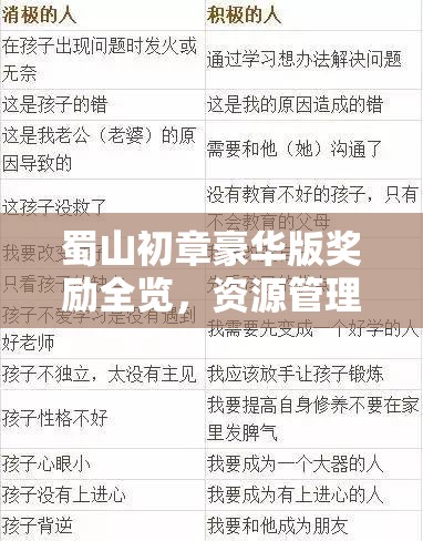 蜀山初章豪华版奖励全览，资源管理技巧、高效利用策略及价值最大化指南