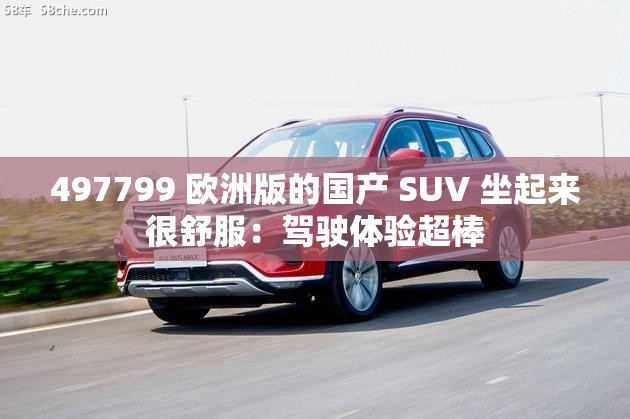 497799 欧洲版的国产 SUV 坐起来很舒服：驾驶体验超棒