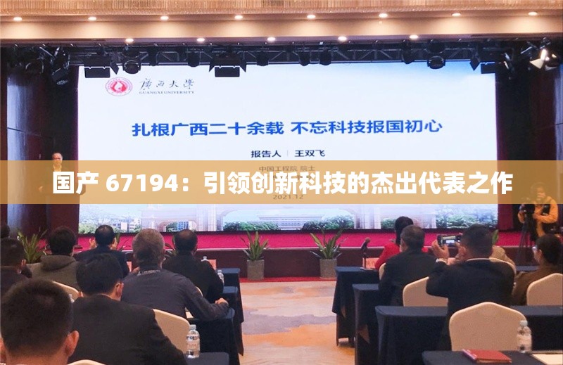 国产 67194：引领创新科技的杰出代表之作