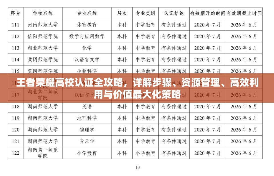 王者荣耀高校认证全攻略，详解步骤、资源管理、高效利用与价值最大化策略