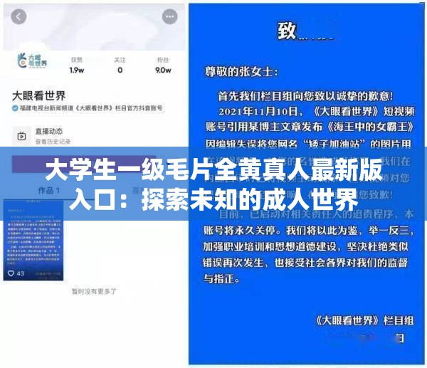 大学生一级毛片全黄真人最新版入口：探索未知的成人世界