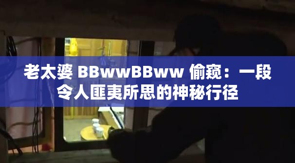 老太婆 BBwwBBww 偷窥：一段令人匪夷所思的神秘行径