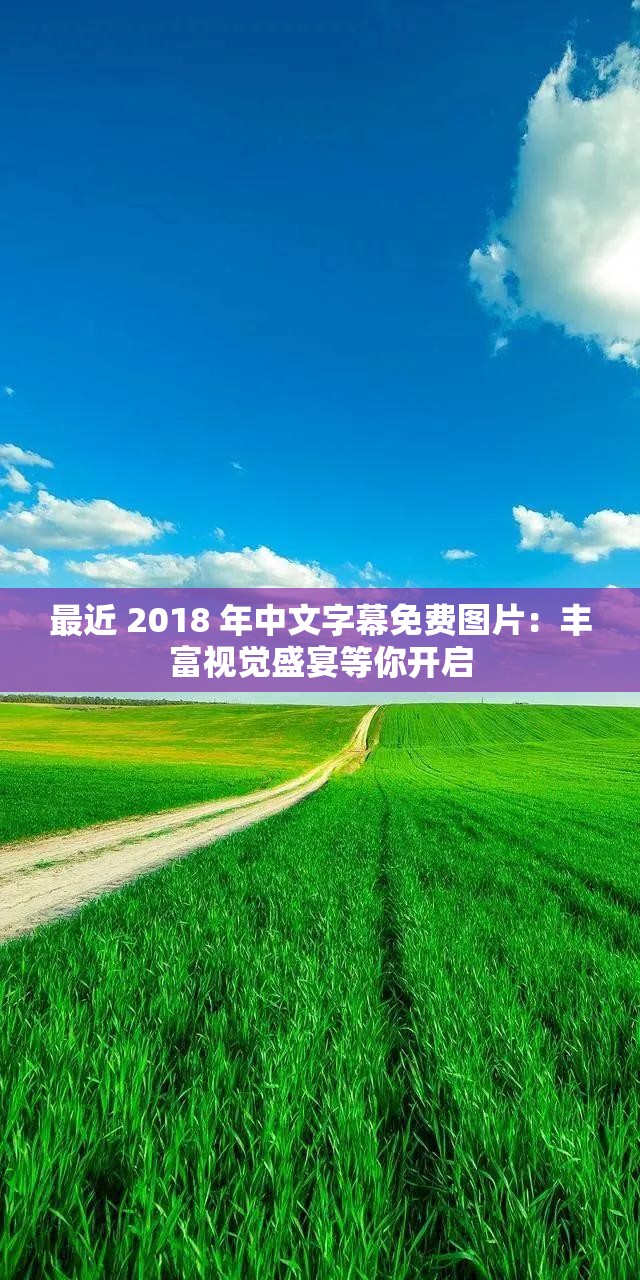 最近 2018 年中文字幕免费图片：丰富视觉盛宴等你开启