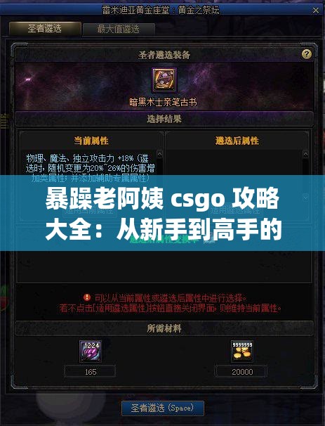 暴躁老阿姨 csgo 攻略大全：从新手到高手的全面指南