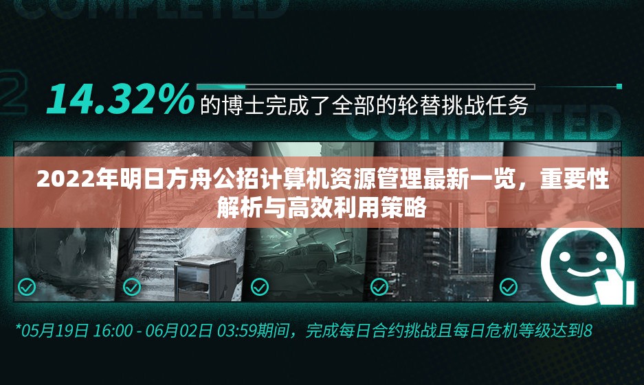 2022年明日方舟公招计算机资源管理最新一览，重要性解析与高效利用策略