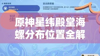 原神星纬殿堂海螺分布位置全解析，高效资源管理必备指南