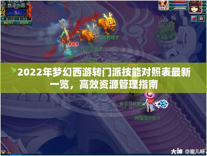 2022年梦幻西游转门派技能对照表最新一览，高效资源管理指南