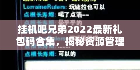 挂机吧兄弟2022最新礼包码合集，揭秘资源管理高效策略，实现价值最大化