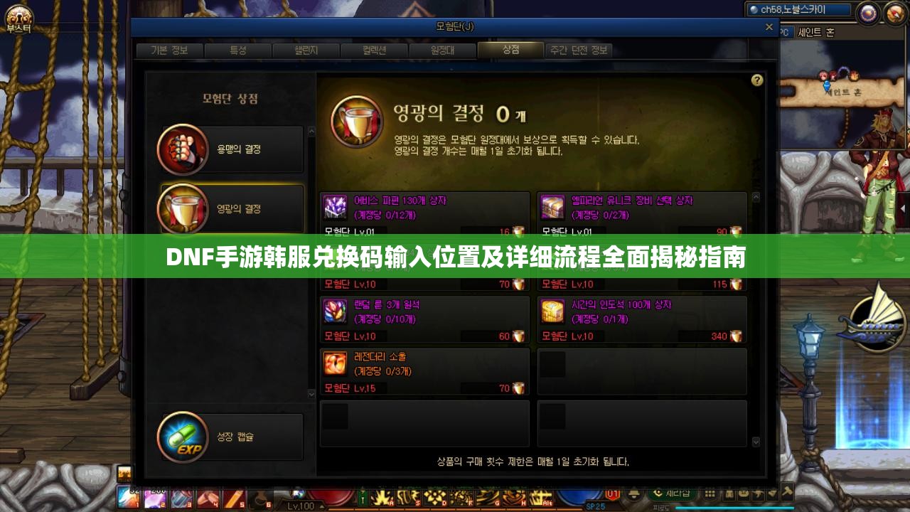 DNF手游韩服兑换码输入位置及详细流程全面揭秘指南