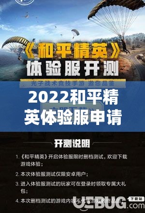 2022和平精英体验服申请时间最新爆料，全面解析抢号攻略与技巧
