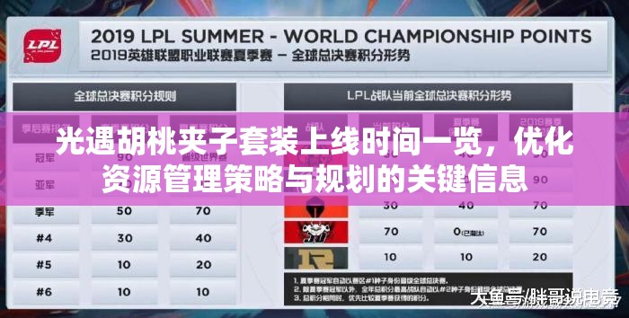 光遇胡桃夹子套装上线时间一览，优化资源管理策略与规划的关键信息