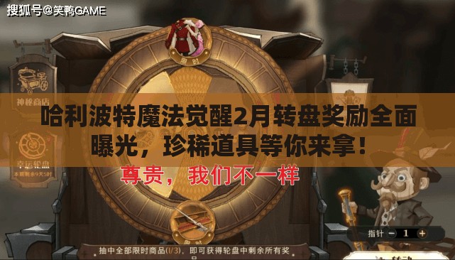 哈利波特魔法觉醒2月转盘奖励全面曝光，珍稀道具等你来拿！