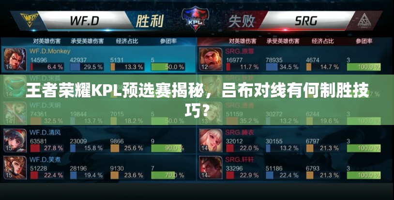 王者荣耀KPL预选赛揭秘，吕布对线有何制胜技巧？