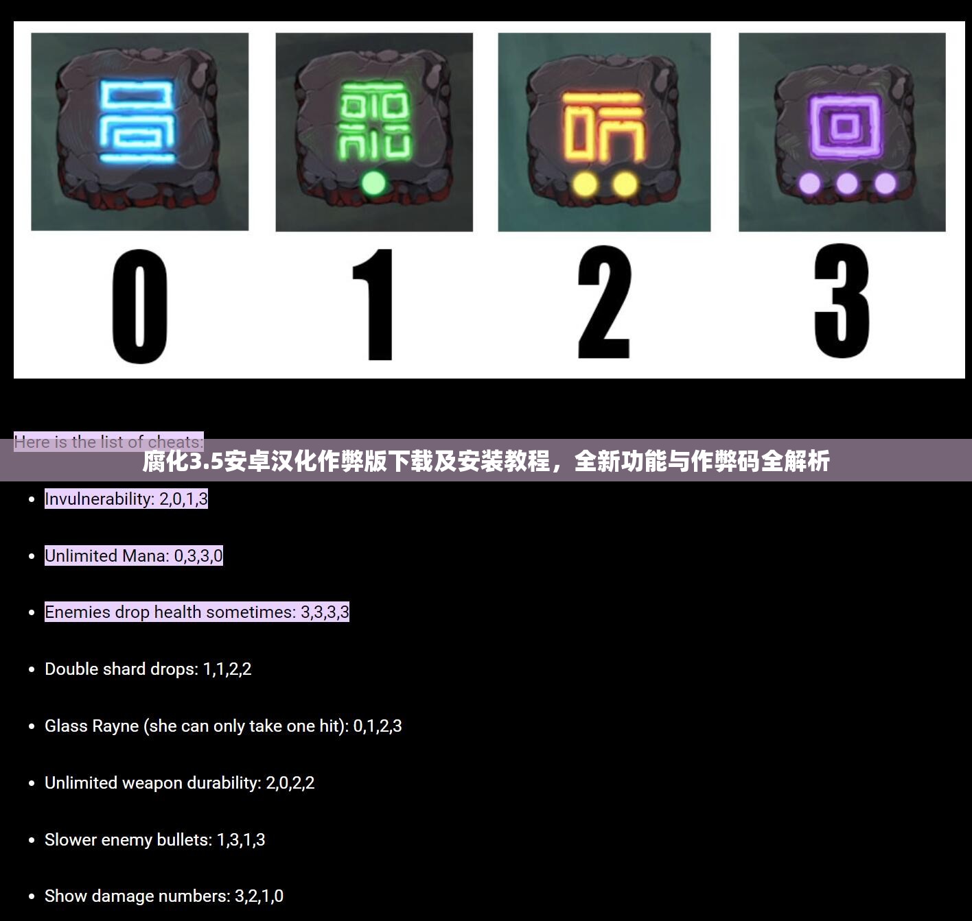 腐化3.5安卓汉化作弊版下载及安装教程，全新功能与作弊码全解析
