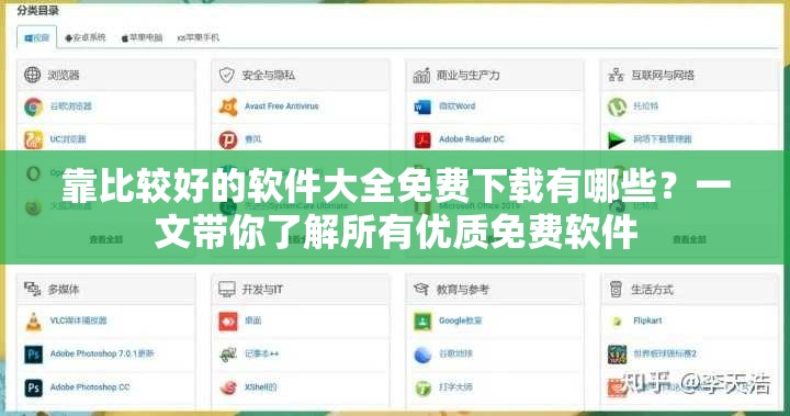 靠比较好的软件大全免费下载有哪些？一文带你了解所有优质免费软件