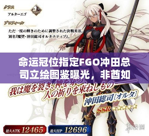 命运冠位指定FGO冲田总司立绘图鉴曝光，非酋如何执念攻克难关？