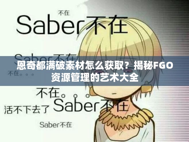 恩奇都满破素材怎么获取？揭秘FGO资源管理的艺术大全