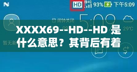 XXXX69--HD--HD 是什么意思？其背后有着怎样的独特之处与价值？