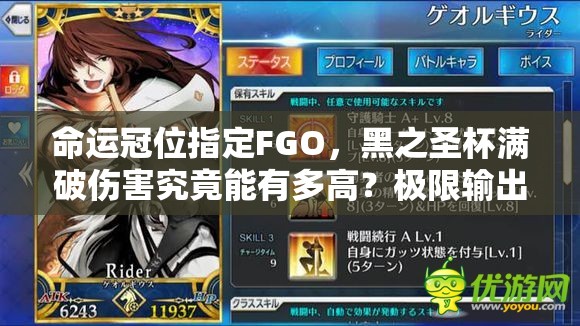 命运冠位指定FGO，黑之圣杯满破伤害究竟能有多高？极限输出演变史揭秘！