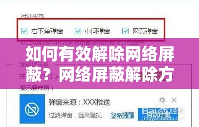 如何有效解除网络屏蔽？网络屏蔽解除方法大揭秘，你一定要知道