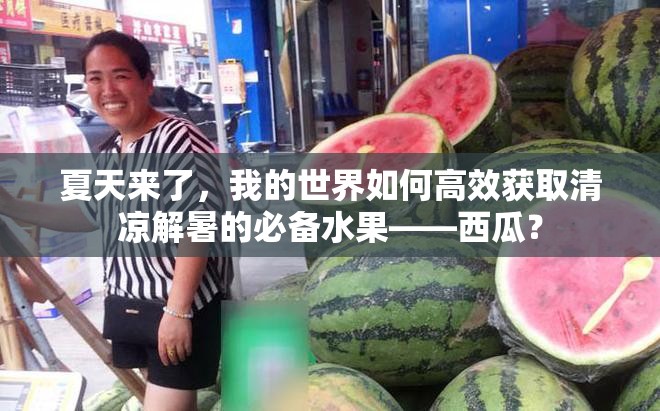 夏天来了，我的世界如何高效获取清凉解暑的必备水果——西瓜？