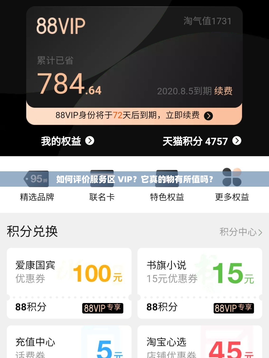 如何评价服务区 VIP？它真的物有所值吗？