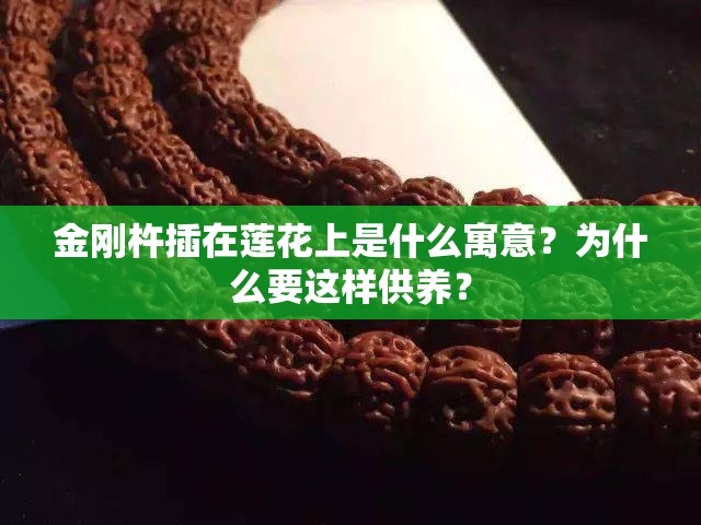 金刚杵插在莲花上是什么寓意？为什么要这样供养？