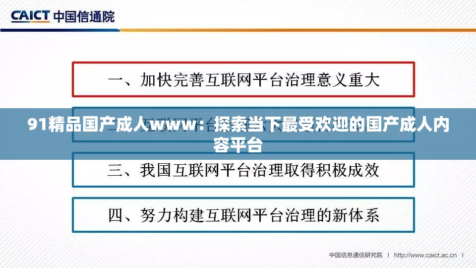 91精品国产成人www：探索当下最受欢迎的国产成人内容平台