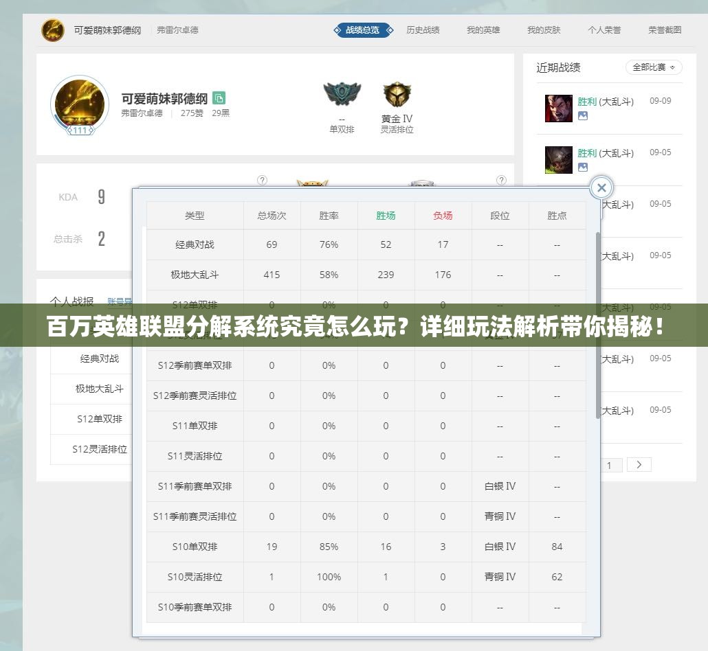 百万英雄联盟分解系统究竟怎么玩？详细玩法解析带你揭秘！